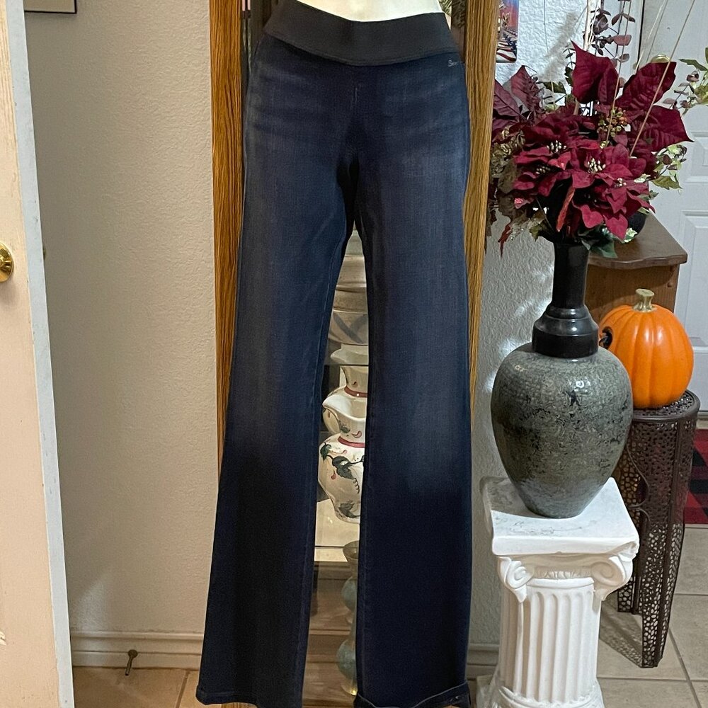 NWT $198 Dark Wash Sensual Pull On Skinny Jeggings GOLDSIGN Jeans sz 29